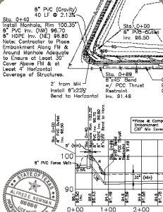 Plan & Profile of Sewer Rehabilitation Project in OK.