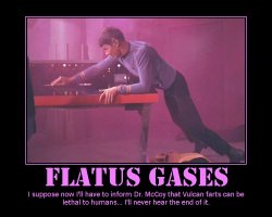 Flatus Gases --- I suppose now I'll have to inform Dr. McCoy that Vulcan farts can be lethal to humans... I'll never hear the end of it.