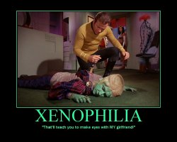 Xenophilia --- That'll teach you to make eyes with MY girlfriend!